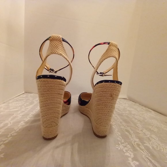Size 10 Jessica Simpson "Zestah" Platform Wedge Espadrille Sandals W/Fruit Print - Picture 7 of 12